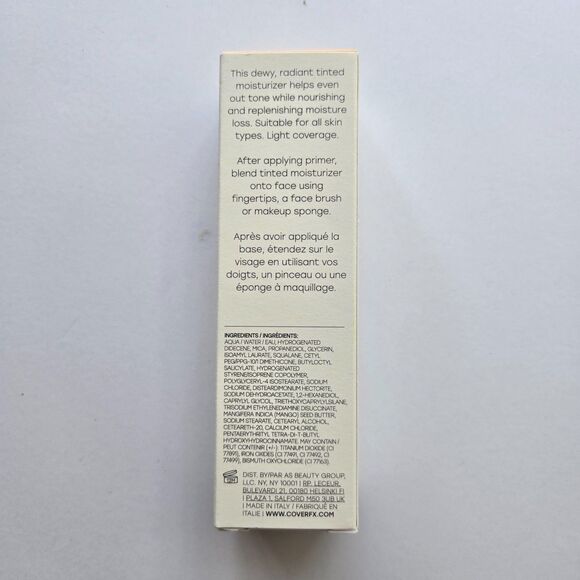 Cover FX Radiant Start Tinter Moisturizer Dewy Light Coverage Full Size NIB - Picture 10 of 10
